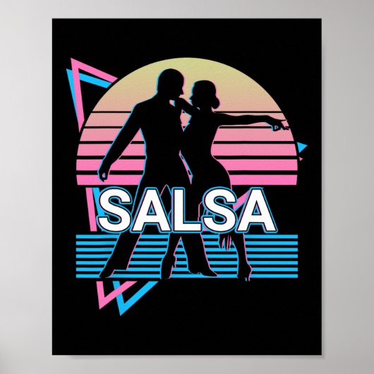 Salsa Dancing Salsa Dancer Retro Poster (Vorne)