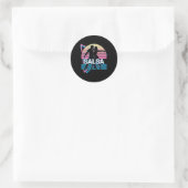 Salsa Dancing Salsa Dancer Retro Runder Aufkleber (Tasche)