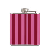Salsa Flamingo Pink Streifen Flachmann (Rückseite)