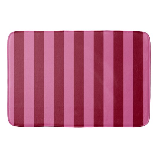 Salsa Flamingo Pink Stripe Badematte (Vorderseite)