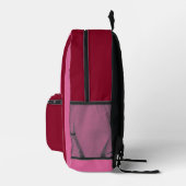 Salsa Flamingo Pink Stripe Bedruckter Rucksack (Rechts)