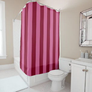 Salsa Flamingo Pink Stripe Duschvorhang