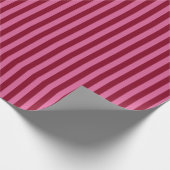 Salsa Flamingo Pink Stripe Geschenkpapier (Ecke)