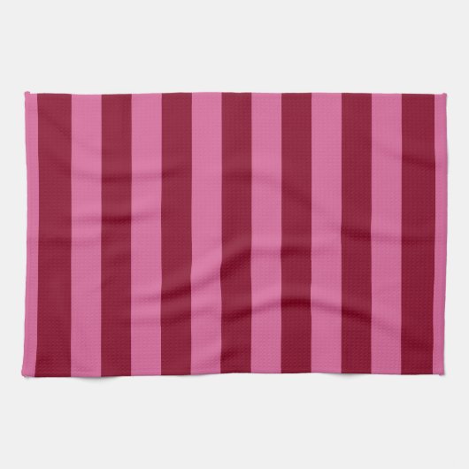 Salsa Flamingo Pink Stripe Geschirrtuch (Horizontal)