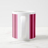 Salsa Flamingo Pink Stripe Jumbo-Tasse (Rückseite)