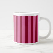 Salsa Flamingo Pink Stripe Jumbo-Tasse (Rechts)