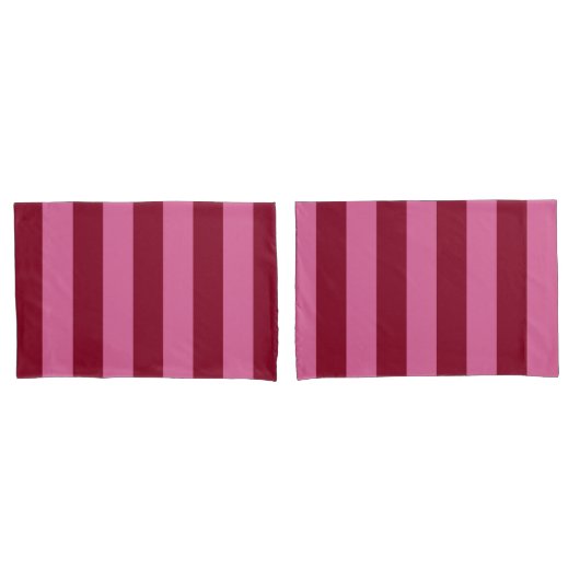 Salsa Flamingo Pink Stripe Kissenbezug (Vorderseite-Set)
