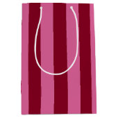 Salsa Flamingo Pink Stripe Mittlere Geschenktüte (Vorderseite)