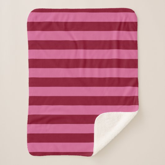 Salsa Flamingo Pink Stripe Sherpadecke (Vorderseite)