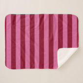 Salsa Flamingo Pink Stripe Sherpadecke (Vorderseite (Horizontal))