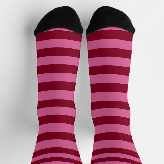 Salsa Flamingo Pink Stripe Socken (Oben)