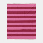 Salsa Flamingo Rosa Streifen Fleecedecke (Vorderseite)