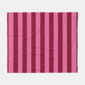 Salsa Flamingo Rosa Streifen Fleecedecke (Vorderseite (Horizontal))