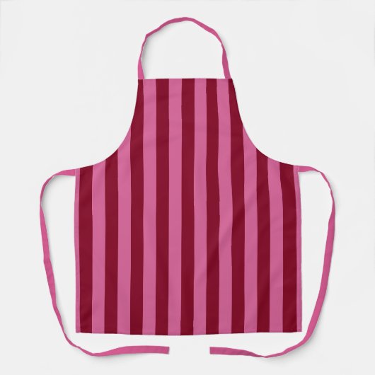Salsa Flamingo Rosa Streifen Schürze (Vorderseite)