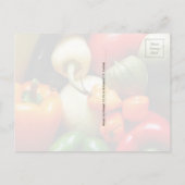 Salsa Gemüse, Tomaten, Paprikaschoten, Zwiebeln Postkarte (Rückseite)