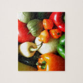 Salsa Gemüse, Tomaten, Paprikaschoten, Zwiebeln Puzzle (Vertikal)