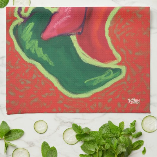 "Salsa-" Geschirrtuch (Gefaltet)