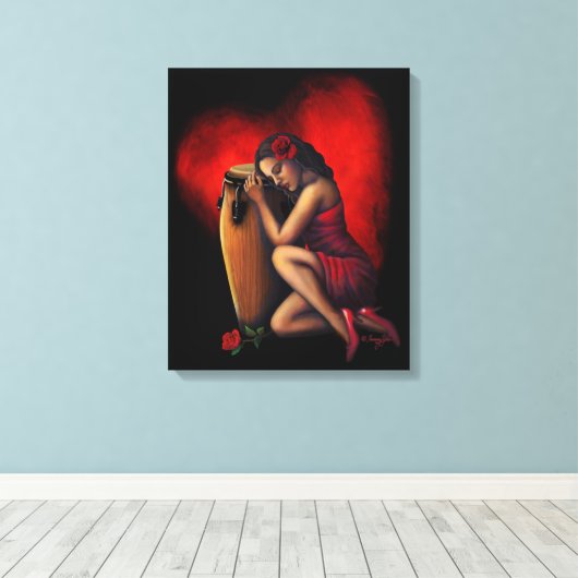 Salsa Heartbeat Leinwanddruck (Insitu (Holzboden))