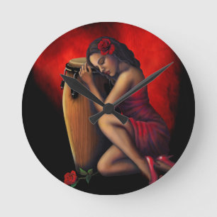 Salsa Heartbeat Runde Wanduhr