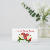 Salsa Heiße Paprikaschoten Visitenkarte (Stehend Vorderseite)