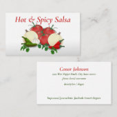 Salsa Heiße Paprikaschoten Visitenkarte (Vorne/Hinten)