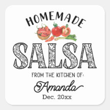 Salsa Homemade aus der Küche des Namens Jar lid