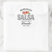 Salsa Homemade aus der Küche des Namens Jar lid Runder Aufkleber (Tasche)