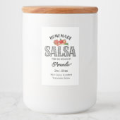 Salsa Homemade aus der Küche des Namens Lebensmitteletikett (Vorderseite)