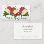Salsa Hot Paprikaschoten Business Card Visitenkarte (Vorne/Hinten)