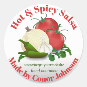 Salsa Hot & Spicy 1,5" Circle Aufkleber