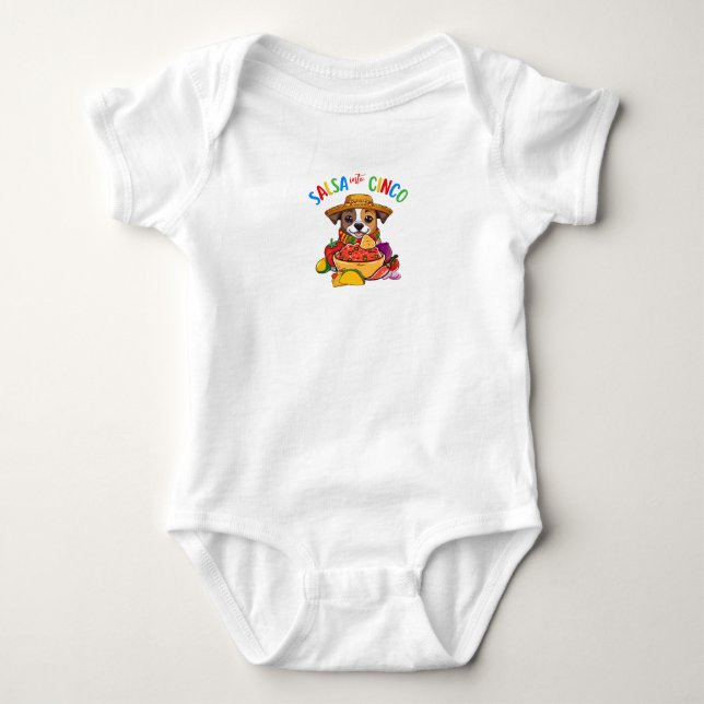 Salsa In Cinco Baby Strampler (Vorderseite)