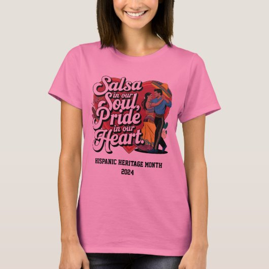 Salsa in unserem Soul T - Shirt - Feiern Sie Hispa (Vorderseite)
