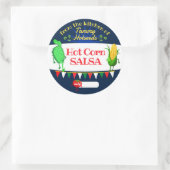 Salsa-Kaktus-Maistomate, hausgemacht durch Konserv Runder Aufkleber (Tasche)