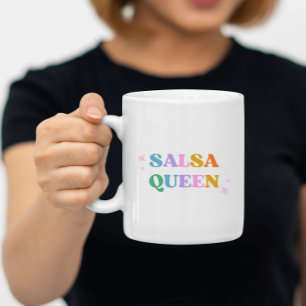 Salsa-Königin Retro moderne farbenfrohe süße Tasse