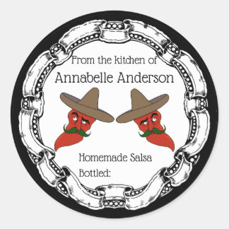 Salsa Label personalisieren Runder Aufkleber