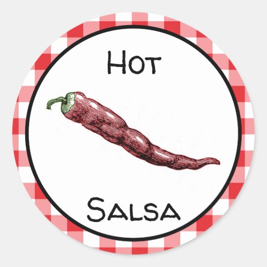 Salsa-Label Runder Aufkleber (Vorderseite)