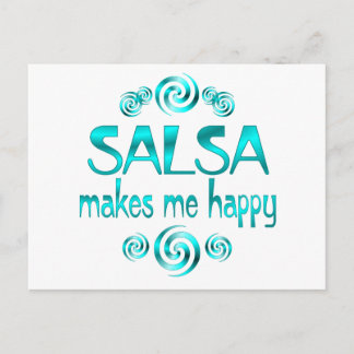 Salsa macht mich glücklich postkarte