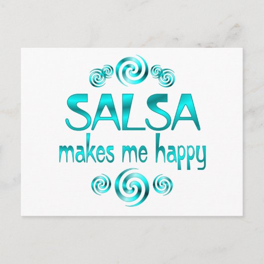Salsa macht mich glücklich postkarte (Vorderseite)