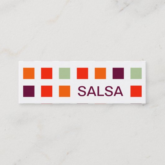 SALSA (Mod-Quadrate) Mini Visitenkarte (Vorderseite)