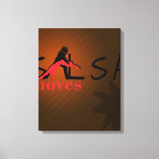 Salsa Moves - überzogene Canvas Leinwanddruck (Vorderseite)