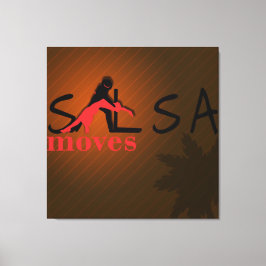 Salsa Moves - überzogene Canvas Leinwanddruck