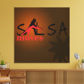 Salsa Moves - überzogene Canvas Leinwanddruck (Insitu (Wohnzimmer))