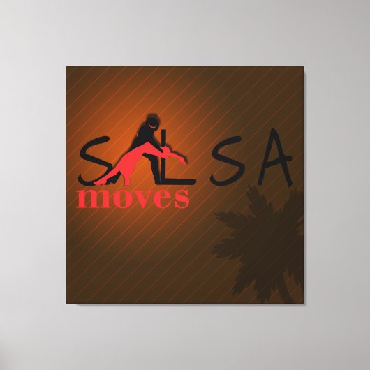 Salsa Moves - überzogene Canvas Leinwanddruck (Vorderseite)