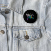 Salsa Musical Notes Latin Music Dance Button (Beispiel)