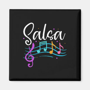 Salsa Musical Notes Latin Music Dance Magnet
