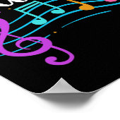 Salsa Musical Notes Latin Music Dance Poster (Ecke)