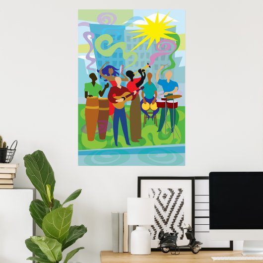 Salsa Musicians Poster (Heimbüro)