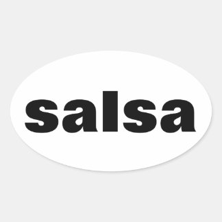 Salsa Ovaler Aufkleber