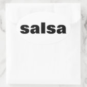 Salsa Ovaler Aufkleber (Tasche)