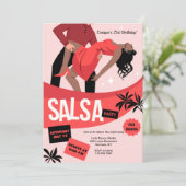 Salsa Party Einladung (Stehend Vorderseite)